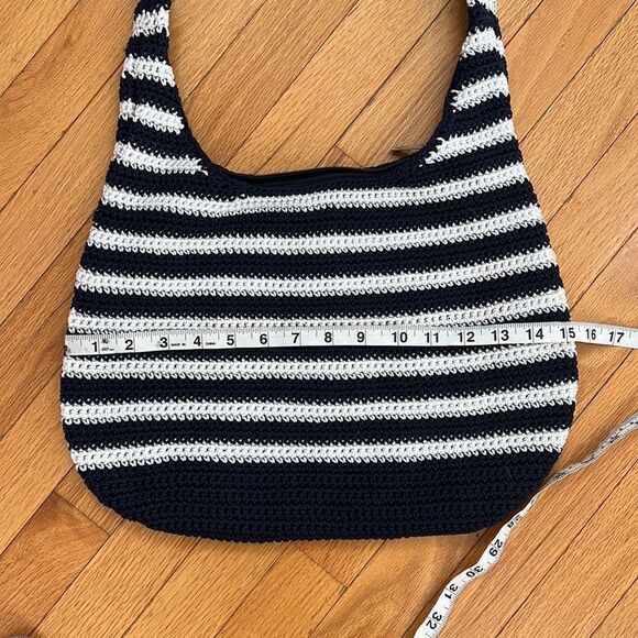 THE SAK Navy / white stripe hobo style bag NEW - Picture 5 of 5